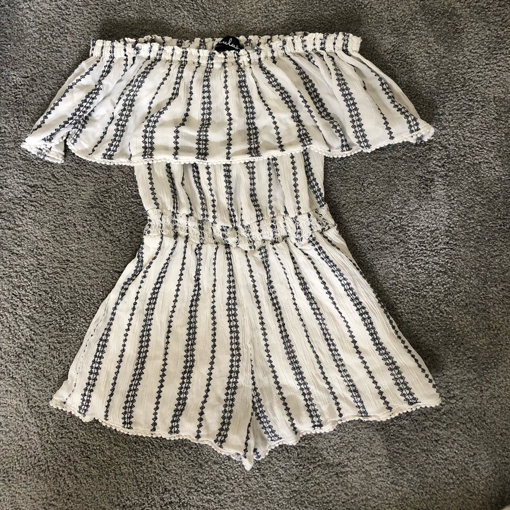 off the shoulder romper